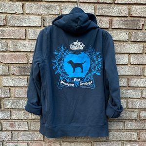 Victoria’s Secret Pink - Blue Zip-up Hoodie Sweatshirt